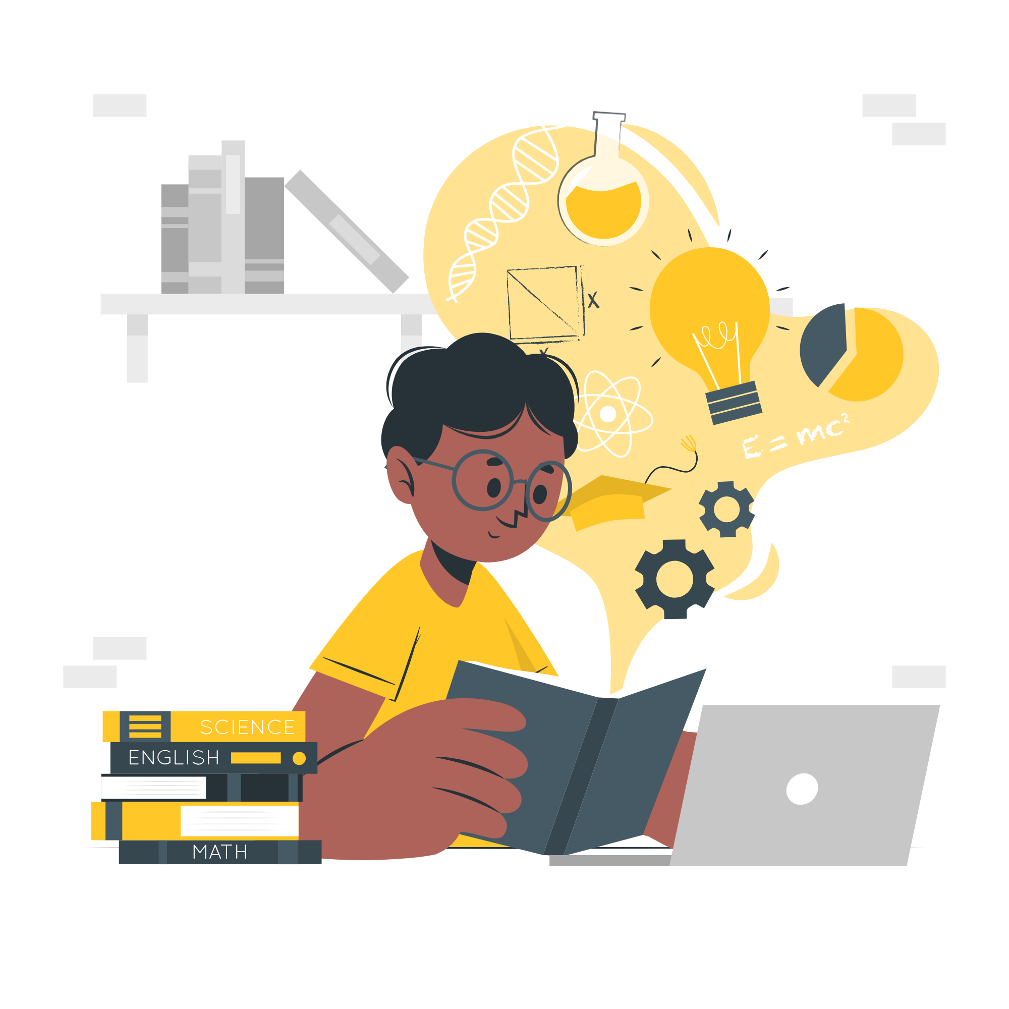Estudiante aprendiendo en EduDesk